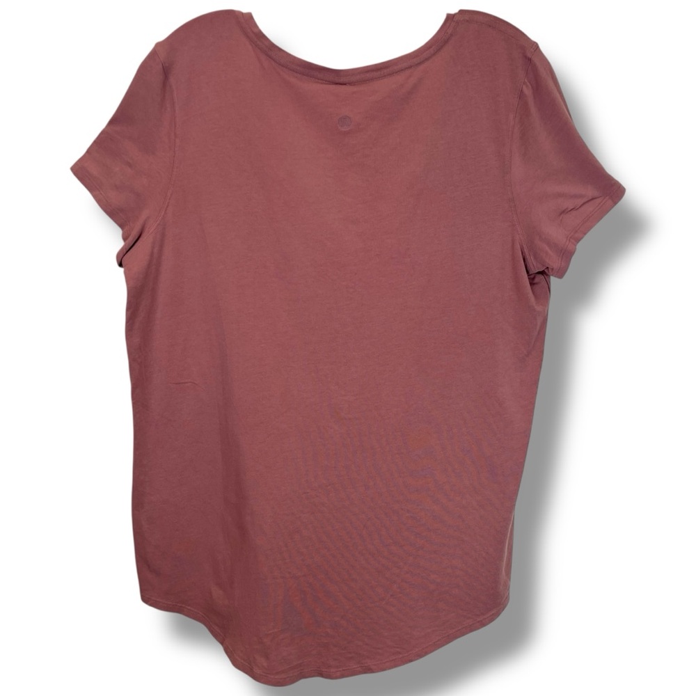 lululemon Love Tee V V-Neck Curved Hem Short Sleeve T-Shirt Red Dust REDU sz 12 - Picture 4 of 6